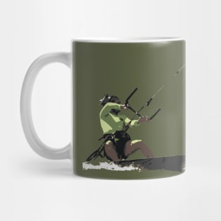 Kitesurfer Action Water Sports Artistic Illustration Mug